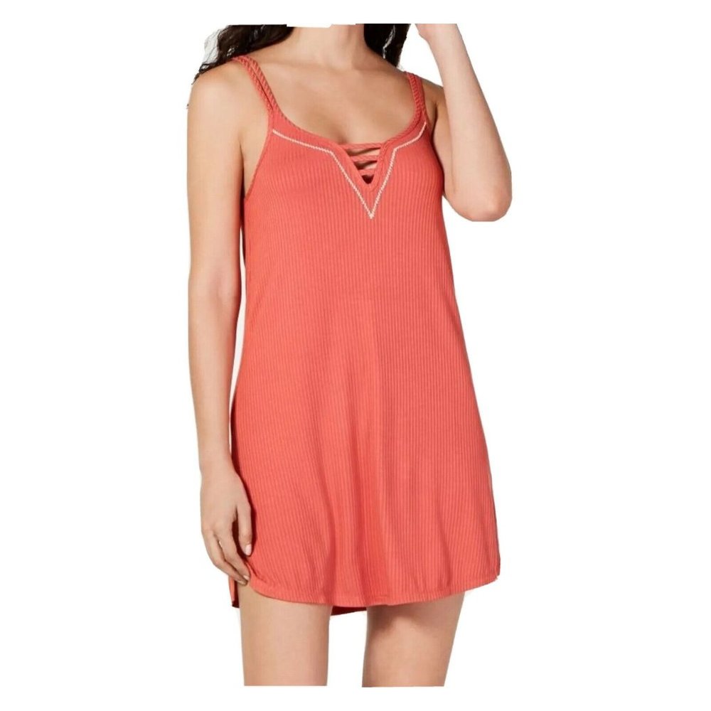 Jenni Gown Cayenne Ladder Scoop Neck Chemise Style Size S